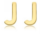 9K YG MINI INITIAL 'J' STUD E/R